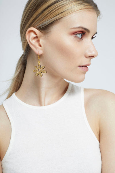 Kam Creates - Flower Power Glitter Earrings