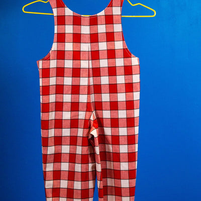 House of Bilimoria - Dungarees: Ethical Red Spot and Gingham Baby and Kids - Migration Museum Shop