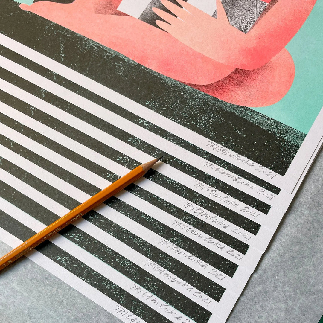 Tribambuka Print - Cherished - 27.9cm x 27.9cm - Migration Museum Shop