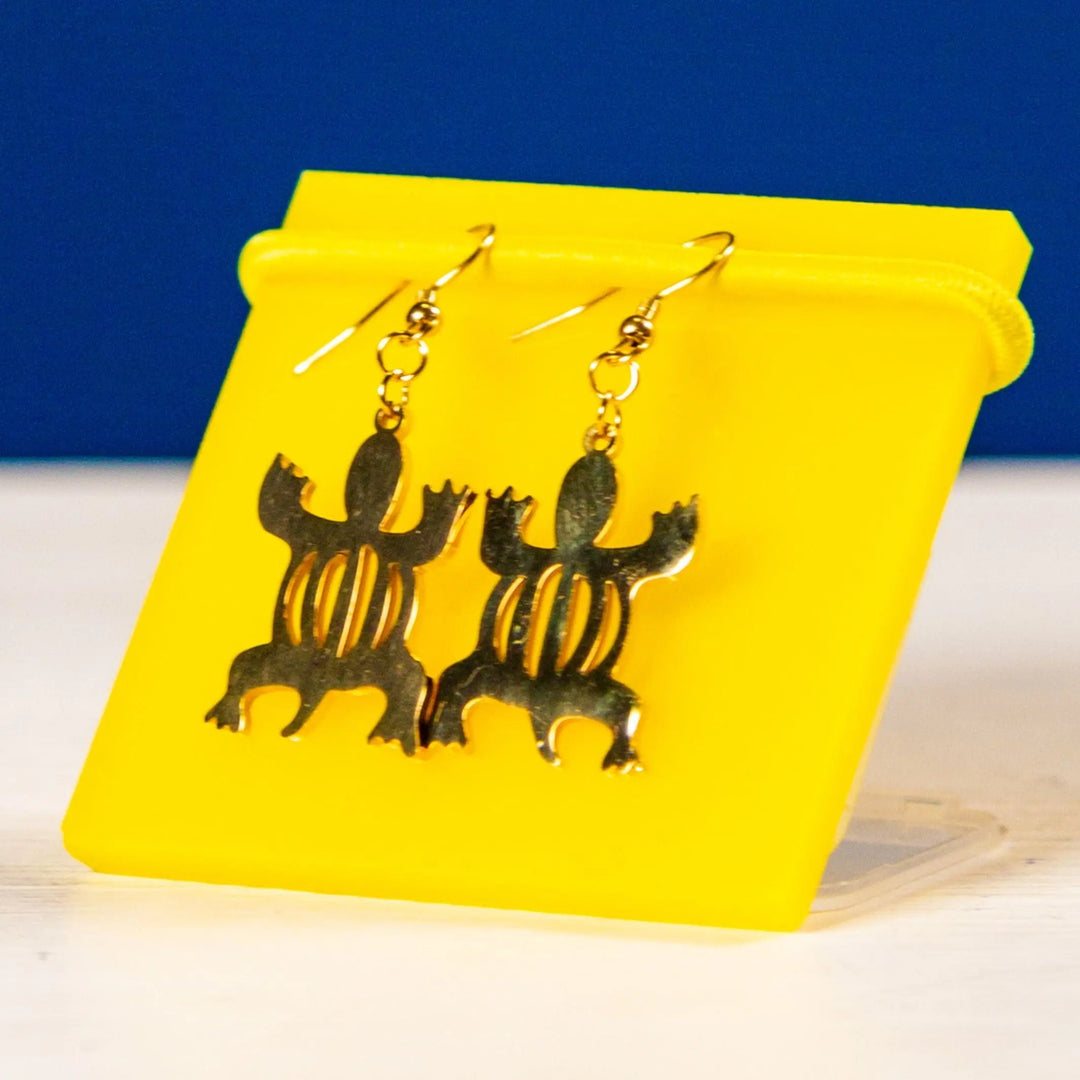Isura - Earrings: Denkyem Drop (Crocodile) - Migration Museum Shop