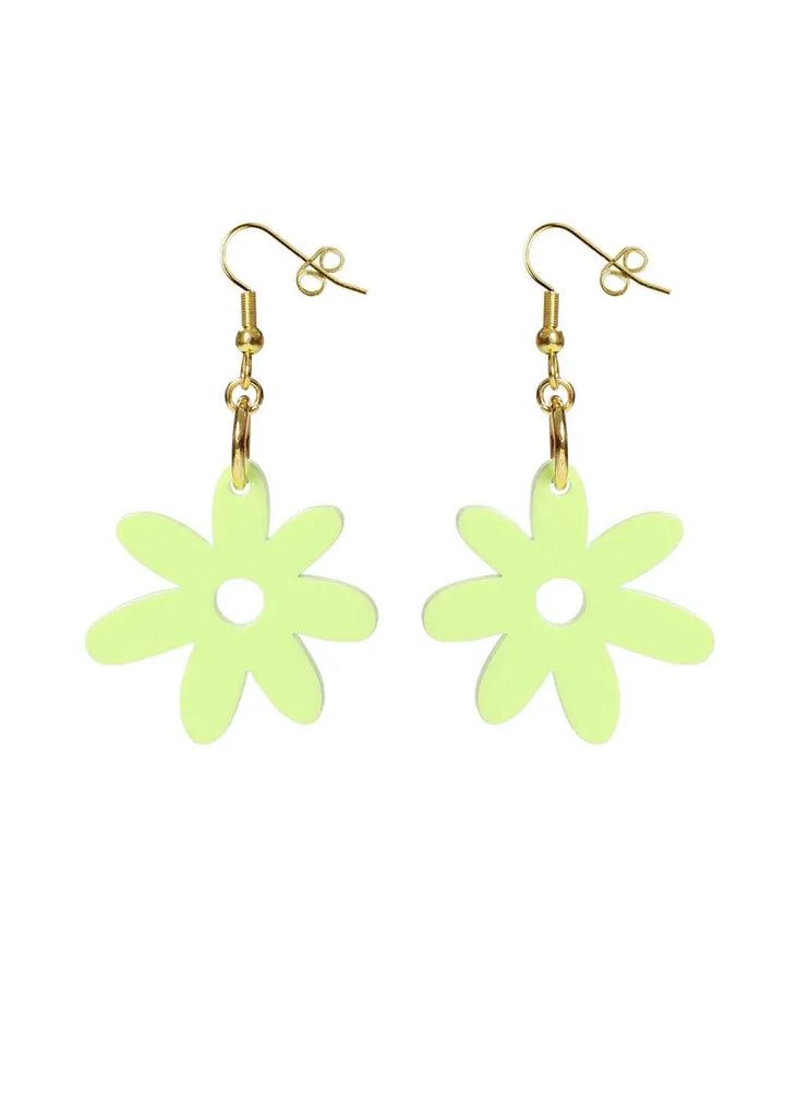 Kam Creates - Flower Power Acrylic Earrings - Migration Museum Shop