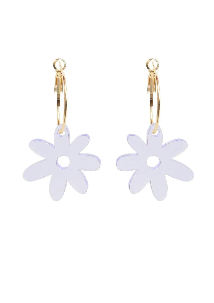 Kam Creates - Flower Power Acrylic Earrings - Migration Museum Shop