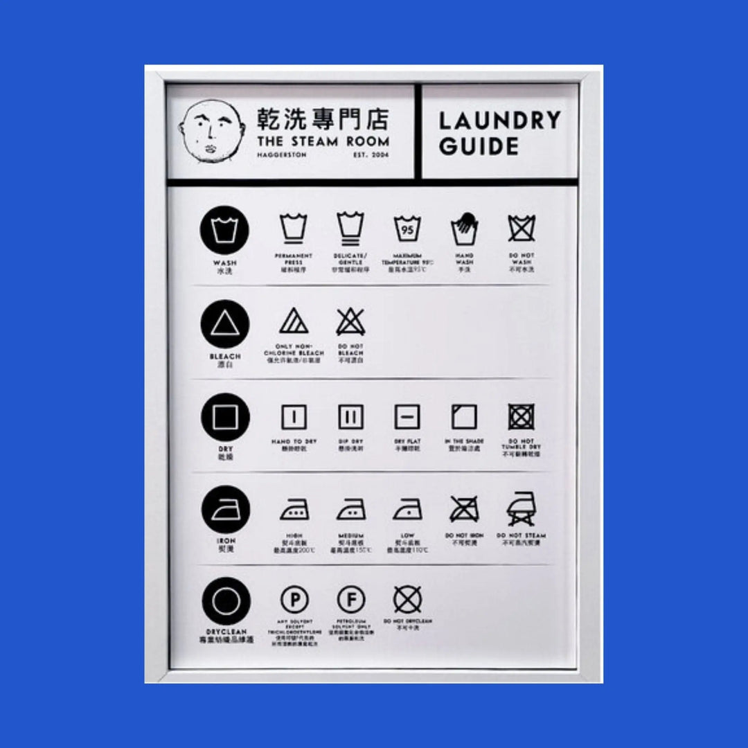 Print - Laundry Guide - A4/A3 - Migration Museum Shop