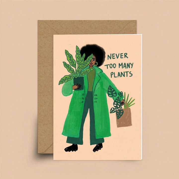 Hey, I'm Sakina Never Too Many Plants Card - Migration Museum Shop