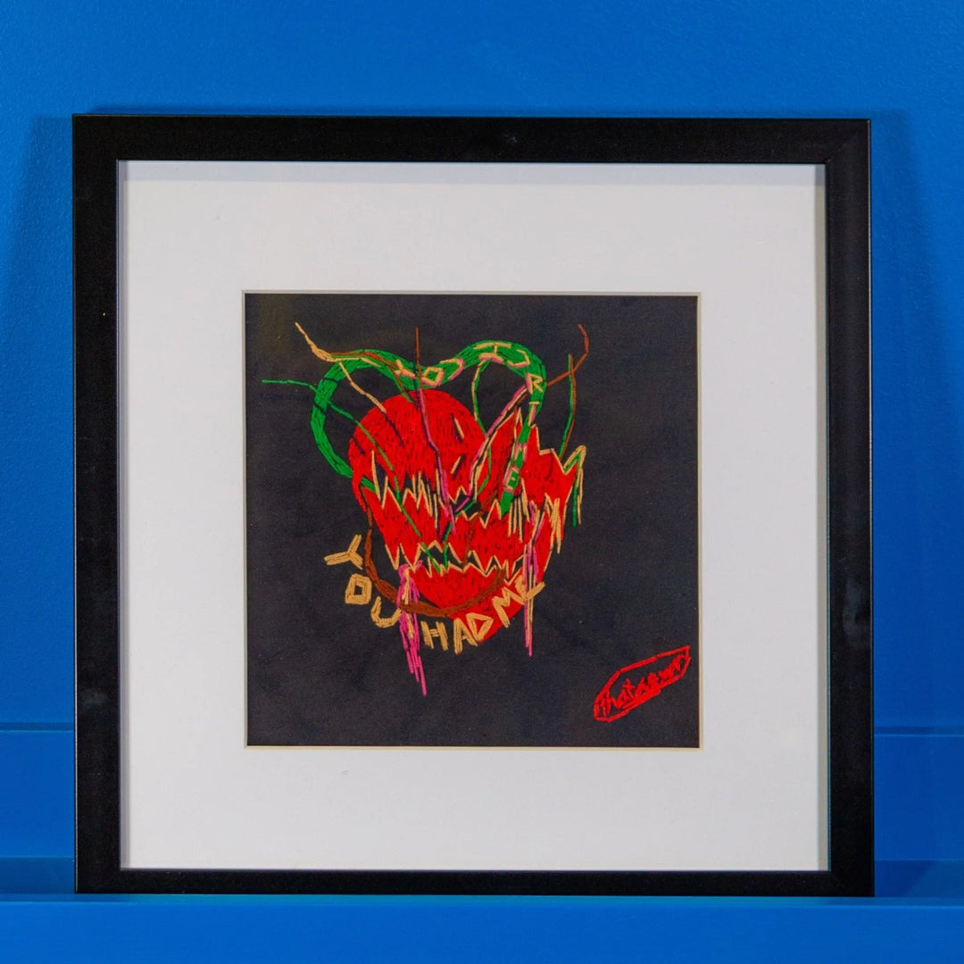 Nicole Chui - Embroidery: You Had Me, You Hurt Me (framed) - Migration Museum Shop