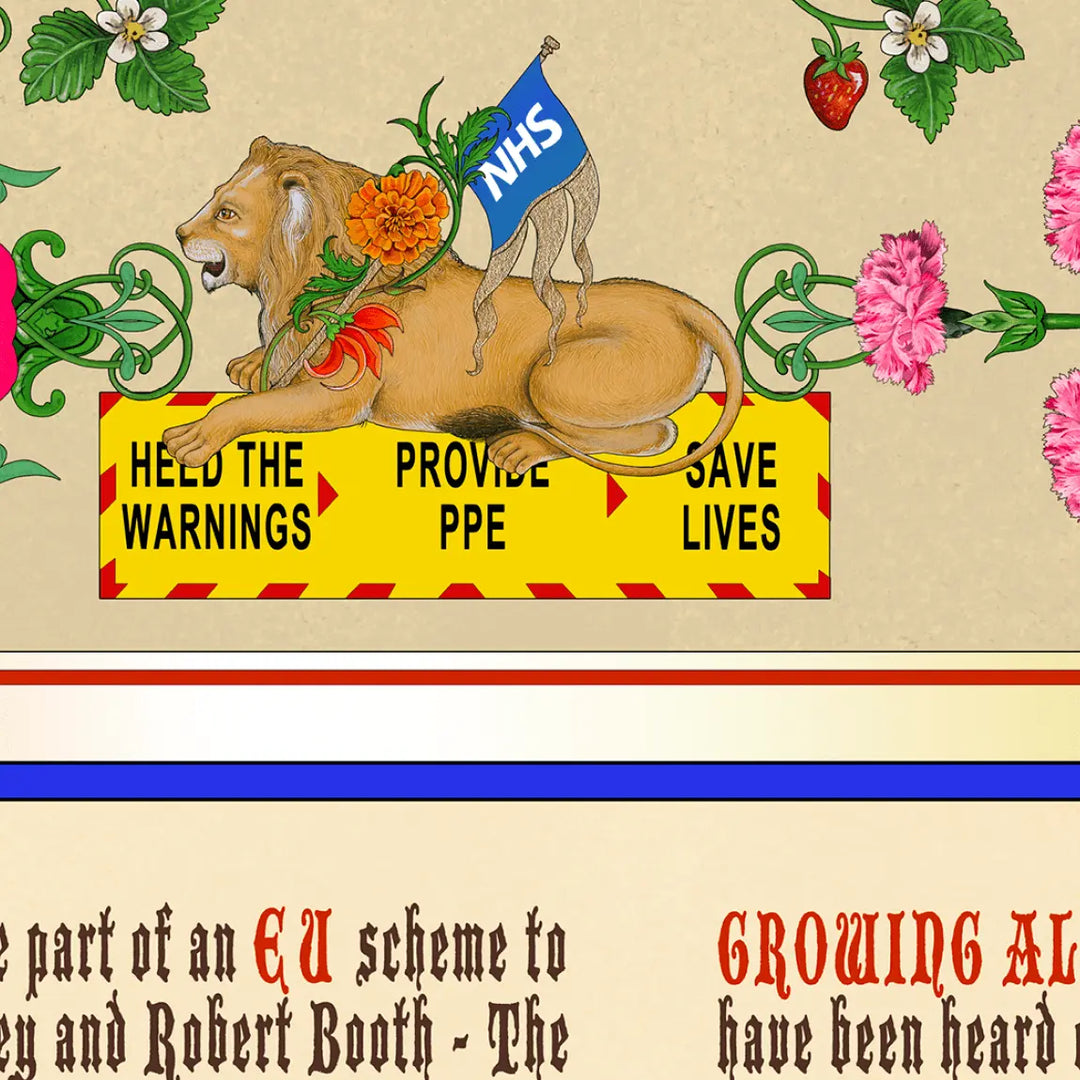 The Singh Twins Print - NHS v Covid-19: Fighting on Two Fronts - A4 - Migration Museum Shop