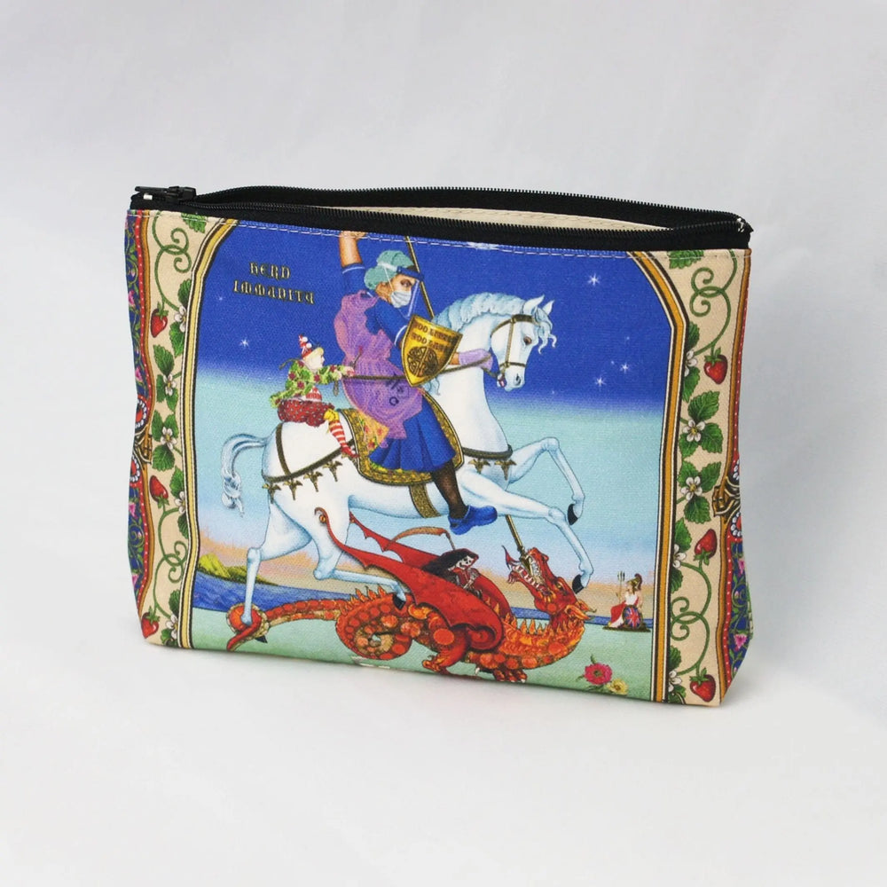 Singh Twins Lined Purse/Cosmetic Bag - NHS v COVID-19: Fighting on Two Fronts - Migration Museum Shop