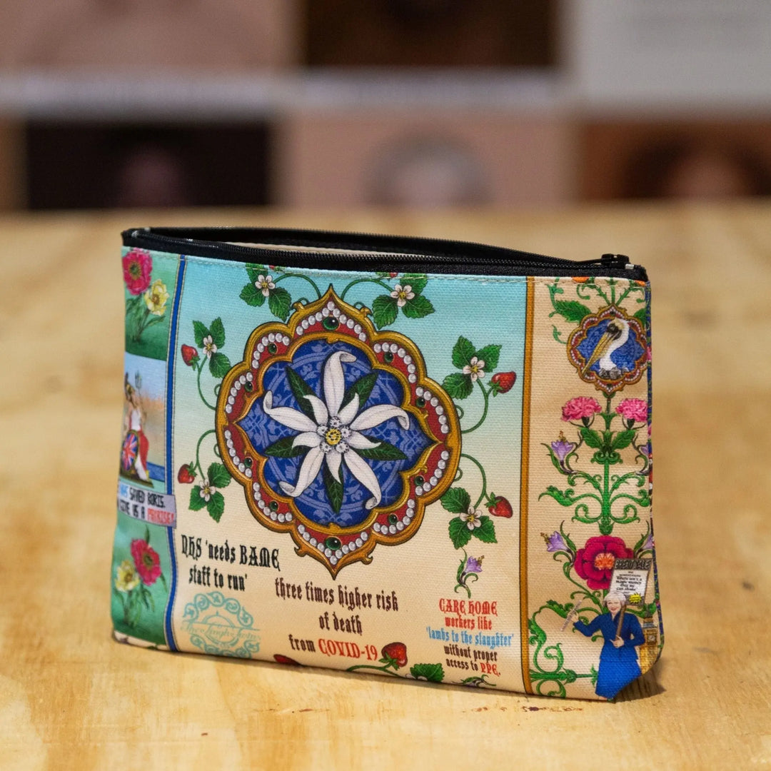 Singh Twins Lined Purse/Cosmetic Bag - NHS v COVID-19: Fighting on Two Fronts - Migration Museum Shop