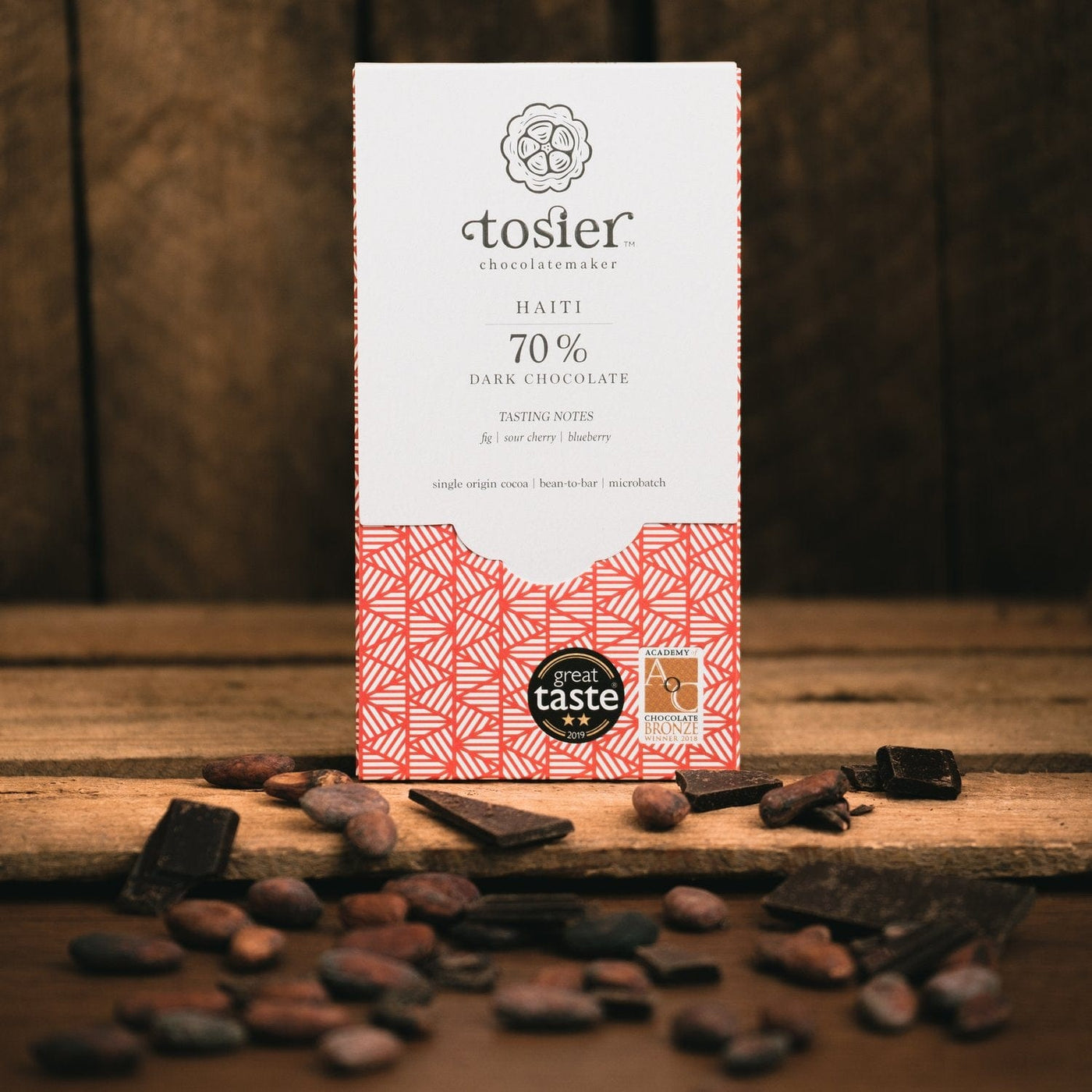 Tosier Chocolate 70% PISA Haiti 2020 Harvest 60g bar