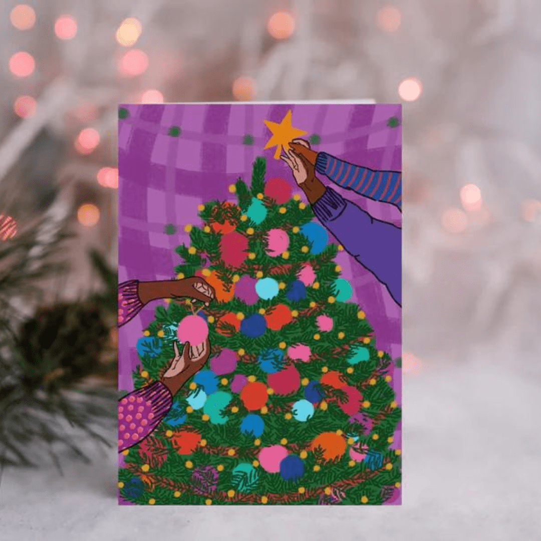Dorcas Creates - Decorating The Tree Christmas Card Dorcas