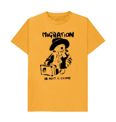 Mustard Migration Is Not A Crime - Organic Cotton Men's T-shirt