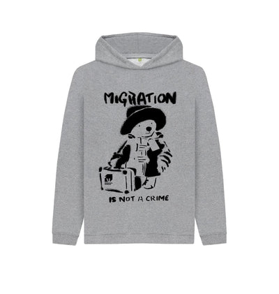 Athletic Grey Migration Is Not A Crime - Children's Hoodie