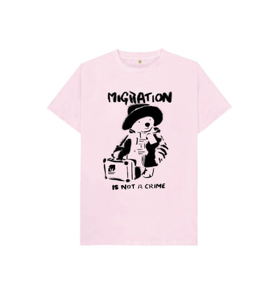 Pink Migration Is Not a Crime - Organic Cotton Children's T-shirt