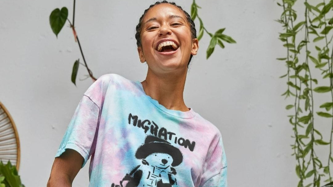Migration Is Not a Crime - Tie-Dye T-shirt Teemill