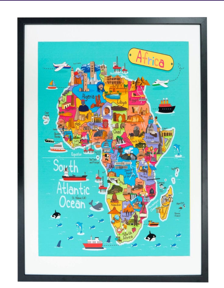 Africa map poster A2 Very Puzzled