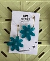 Kam Creates - Flower Power Acrylic Earrings - Migration Museum Shop