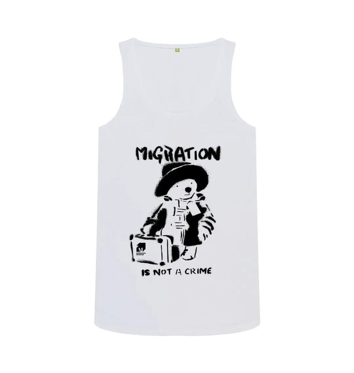 Migration Is Not A Crime - Organic Cotton Women's Vest - Migration Museum Shop