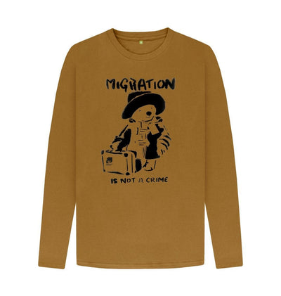 Brown Migration Is Not A Crime - Organic Cotton Unisex Long-Sleeved Tee