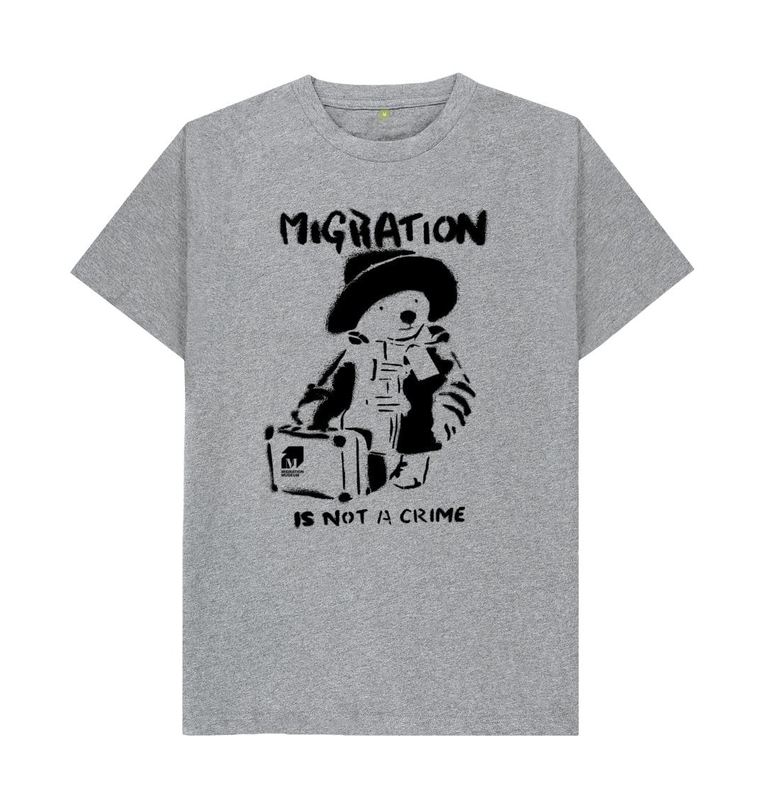 Athletic Grey Migration Is Not A Crime - Organic Cotton Men's T-shirt
