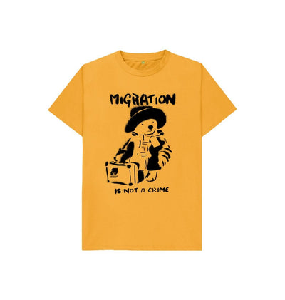 Mustard Migration Is Not a Crime - Organic Cotton Children's T-shirt