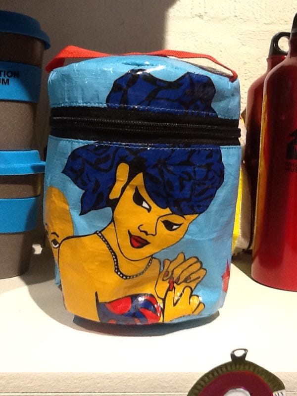 Upcycled vanity bag Migration Museum