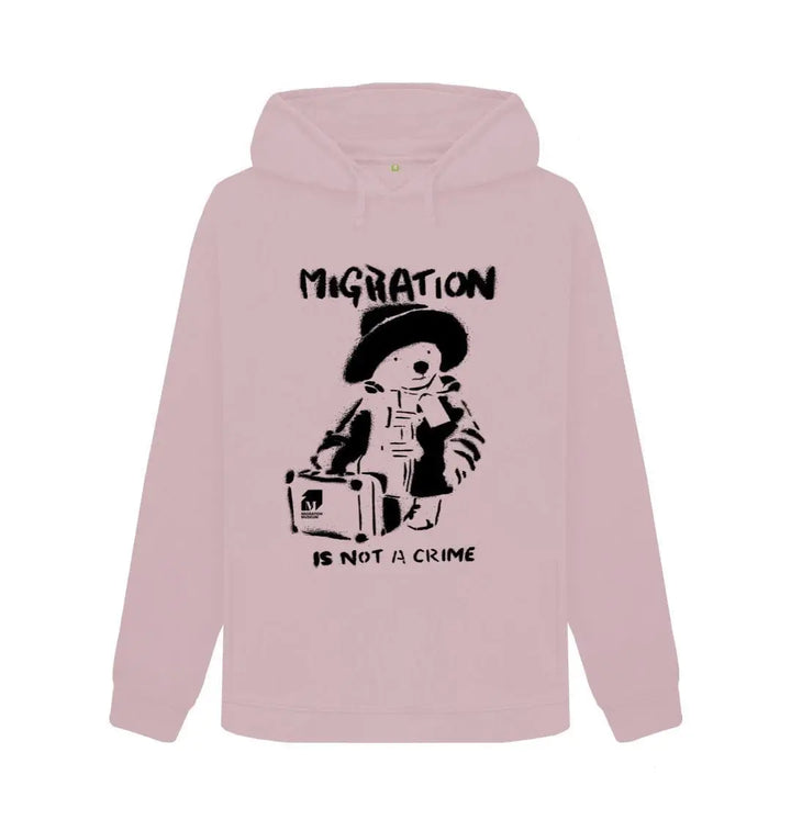 Migration Is Not A Crime - Organic Cotton Grey Hoodie - Migration Museum Shop