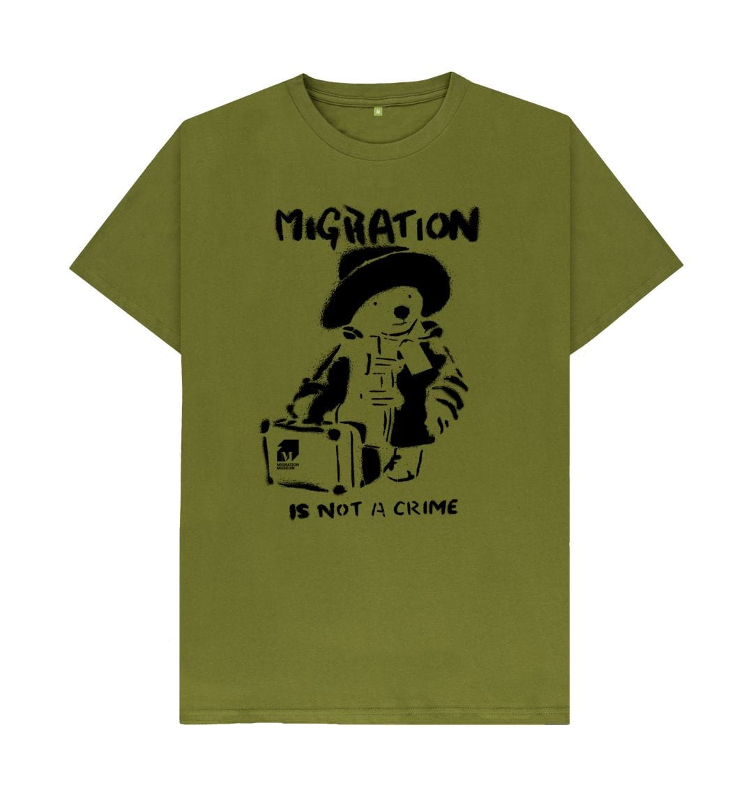 Moss Green Migration Is Not A Crime - Organic Cotton Men's T-shirt